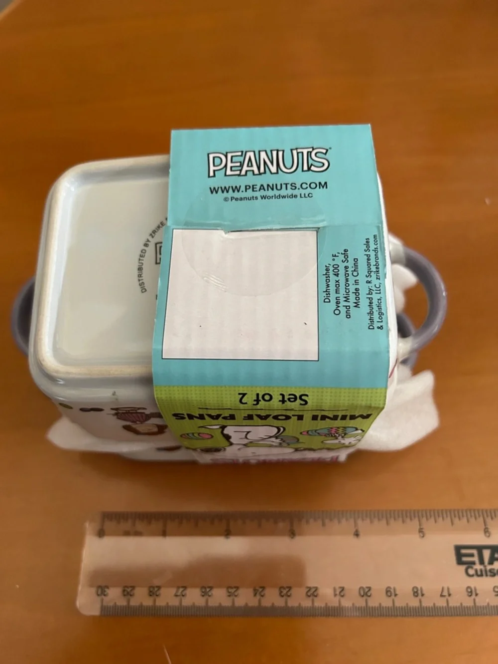 Peanuts Snoopy Mini Loaf Pans Set - White & Lavender